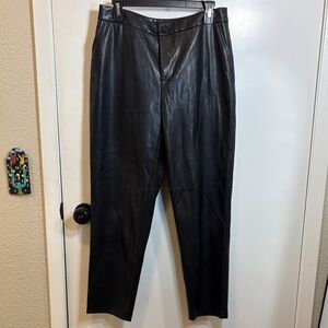 Black Faux Leather Pants